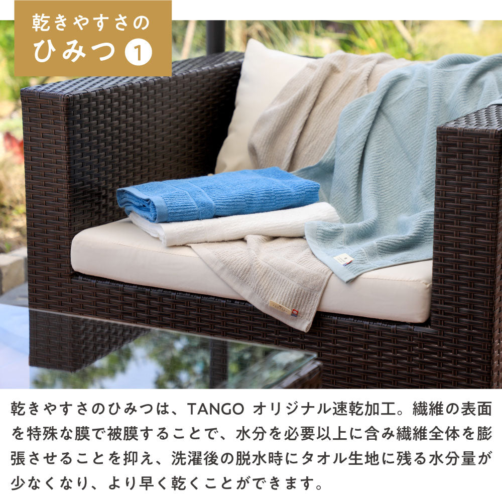 【ギフト】とにかく乾きやすいタオル フェイスタオル2枚セット